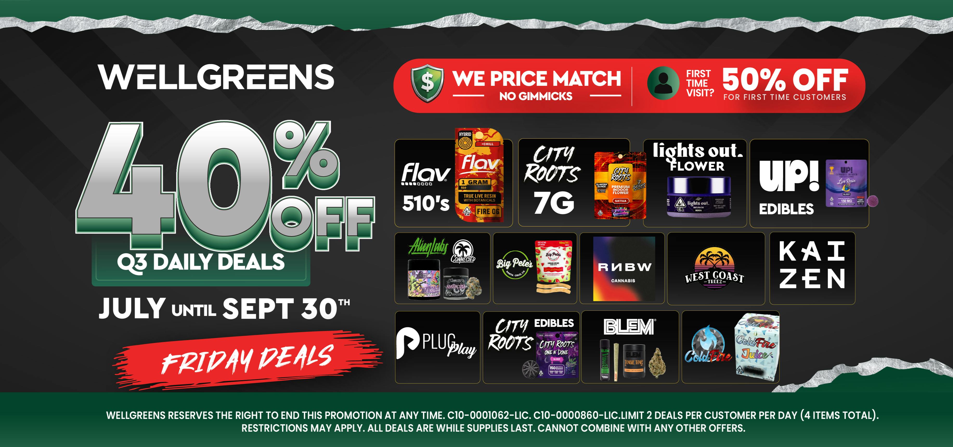 Wellgreens - Chula Vista - Marijuana Weed Dispensary Every Friday Until 9/30