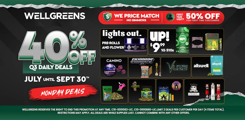 Wellgreens - Lemon Grove - Marijuana Weed Dispensary Every Monday Until 9/30