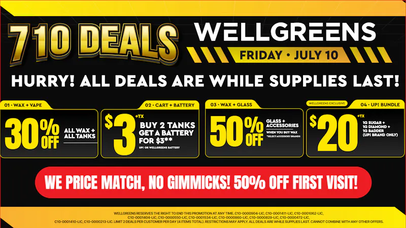 Wellgreens - Pacific Beach - Marijuana Weed Dispensary 7/10 Specials!
