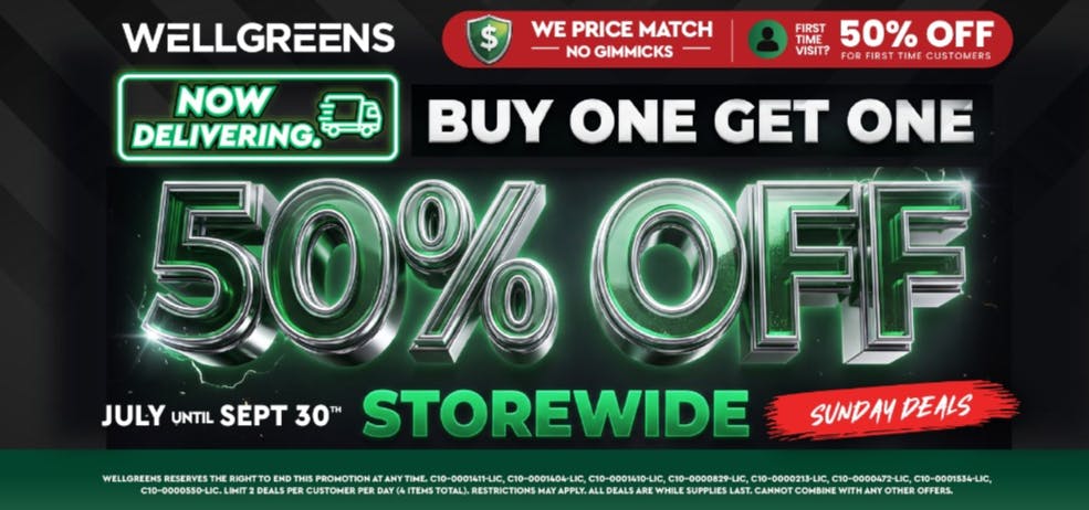 Wellgreens - Encinitas - Marijuana Weed Dispensary Every Sunday Until 9/30