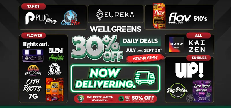 Wellgreens - Encinitas - Marijuana Weed Dispensary Every Friday Until 9/30