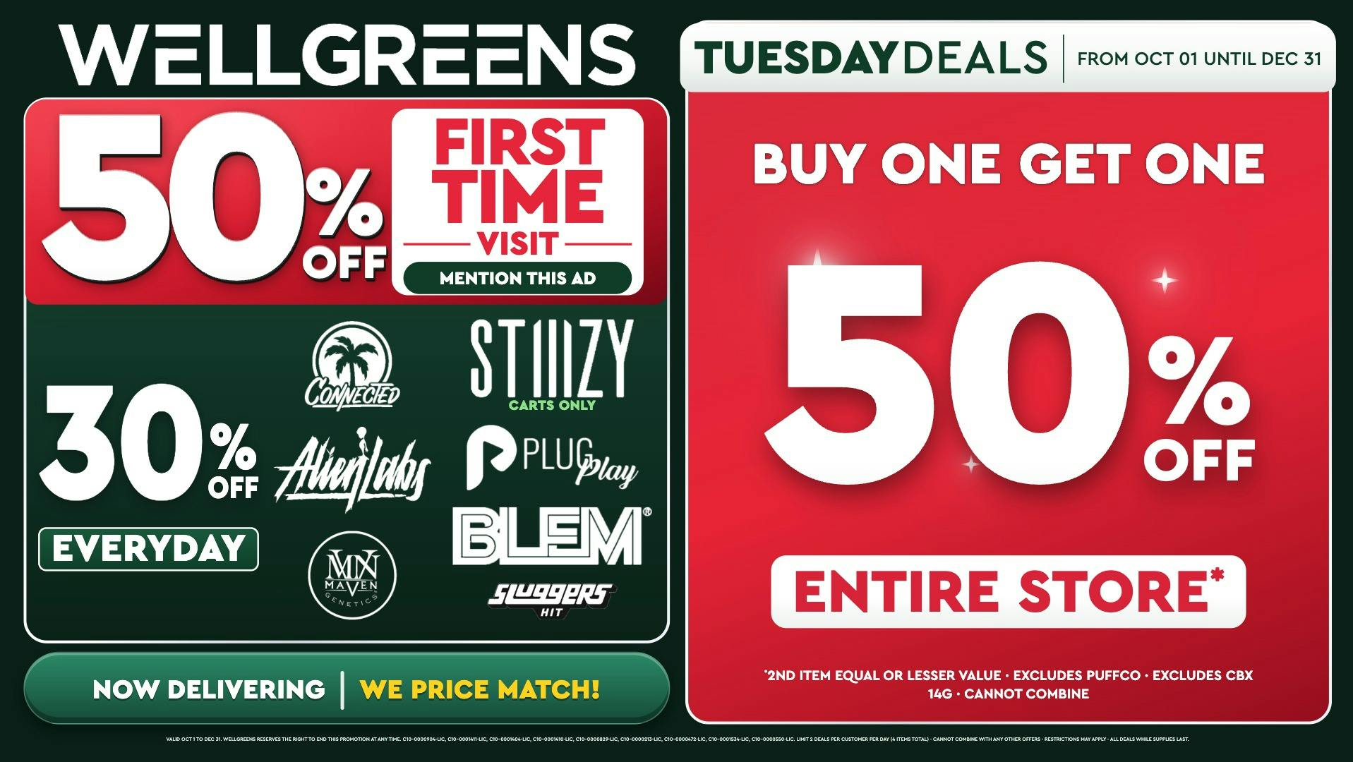 Wellgreens - Kearny Mesa - Marijuana Weed Dispensary Every Tuesday Until 12/31