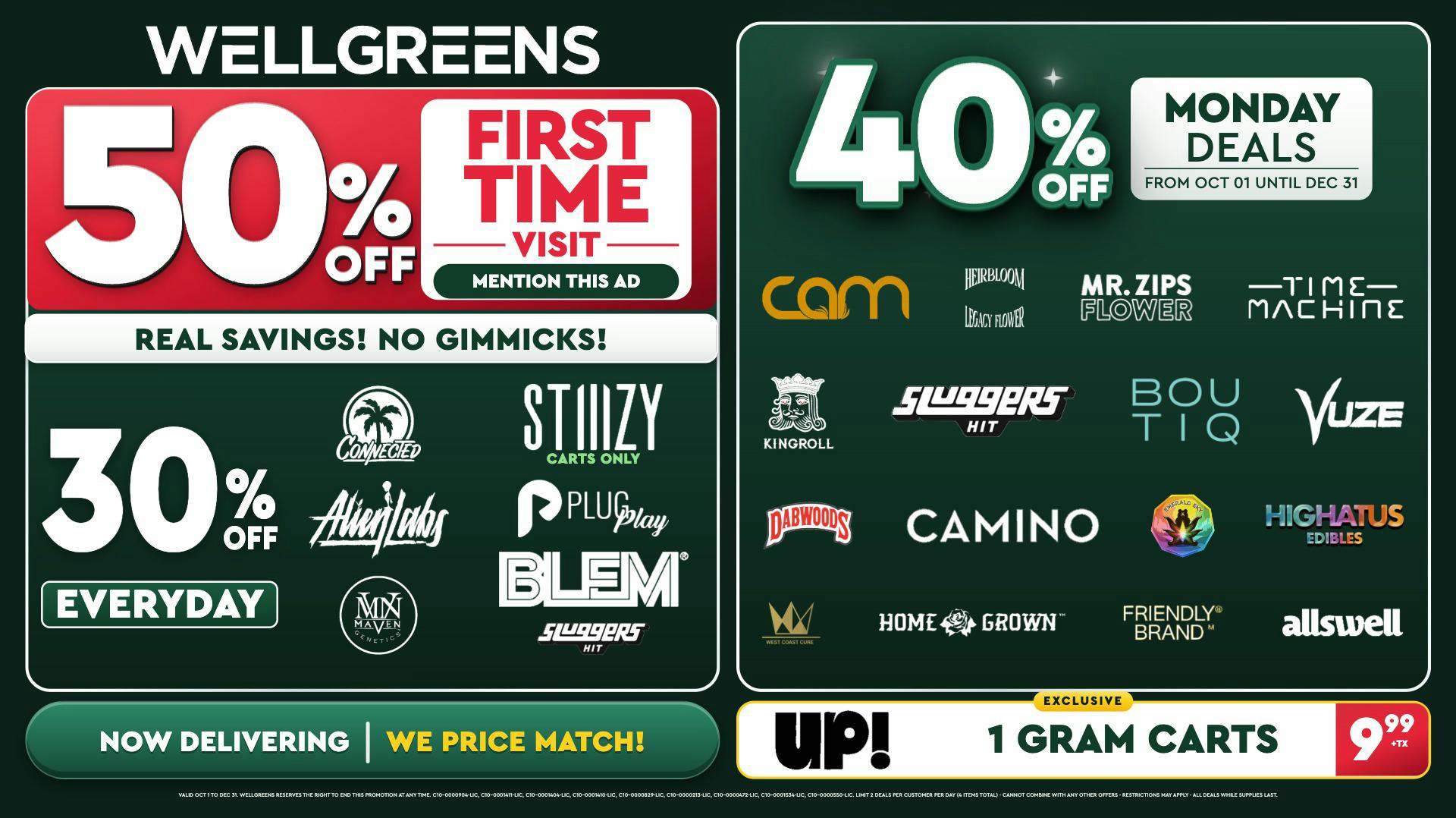 Wellgreens - Encinitas - Marijuana Weed Dispensary Every Monday Until 12/31