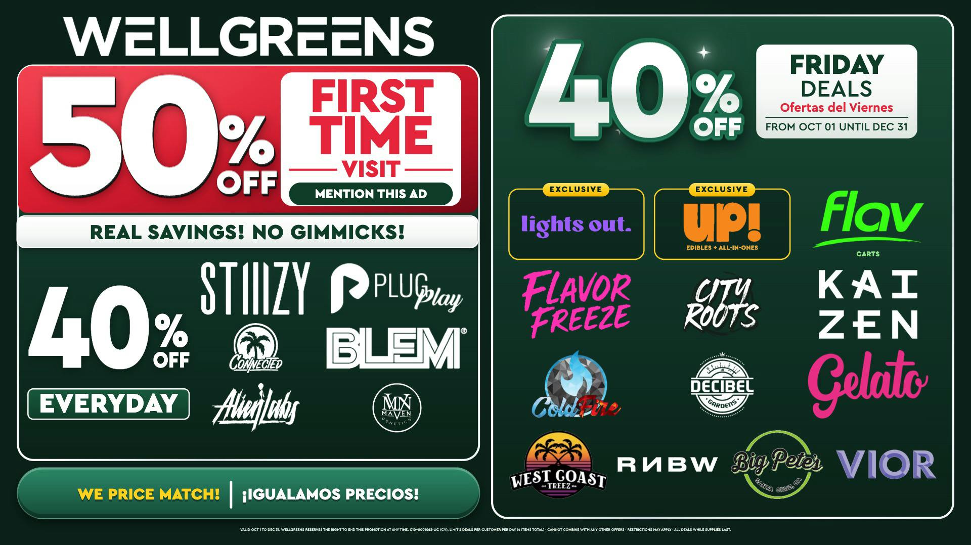 Wellgreens - Chula Vista - Marijuana Weed Dispensary Every Friday Until 12/31