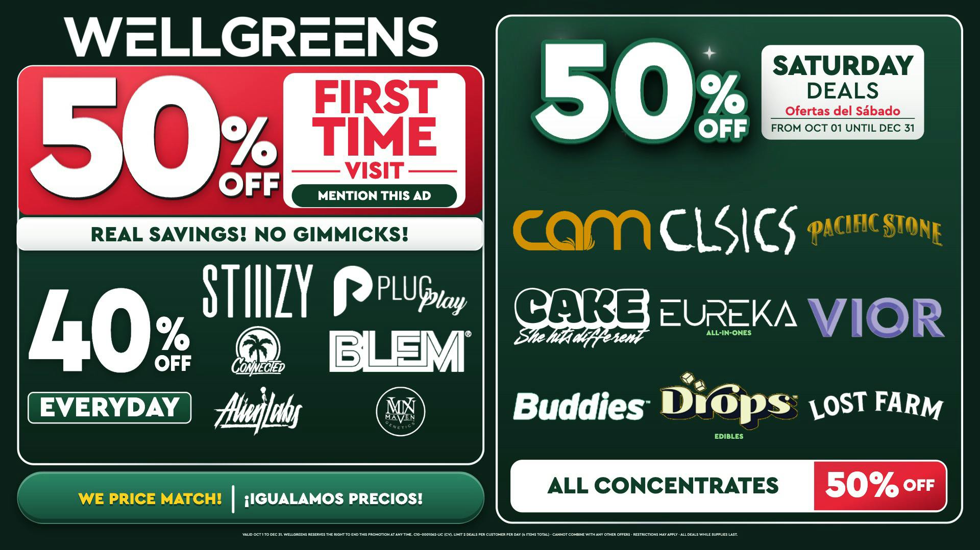 Wellgreens - Chula Vista - Marijuana Weed Dispensary Every Saturday Until 12/31