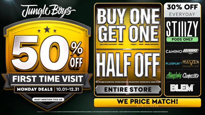 Jungle Boys San Diego Every Monday Until 12/31