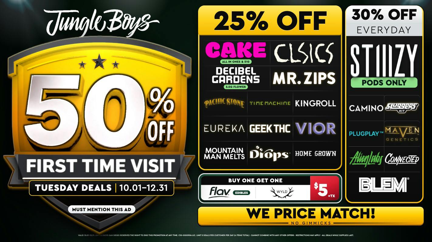 Jungle Boys San Diego Every Tuesday Until 12/31
