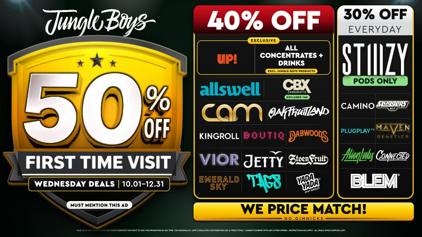 Jungle Boys San Diego Every Wednesday Until 12/31