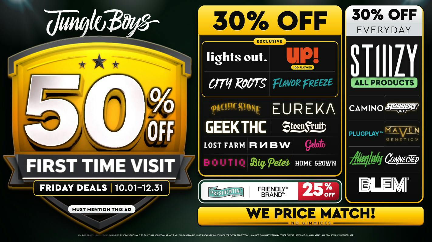 Jungle Boys San Diego Every Friday Until 12/31
