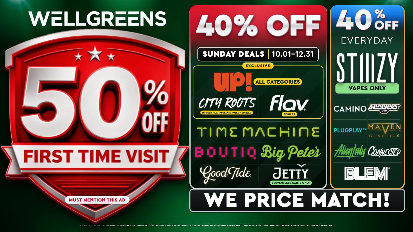 Wellgreens - Chula Vista - Marijuana Weed Dispensary Every Sunday Until 12/31