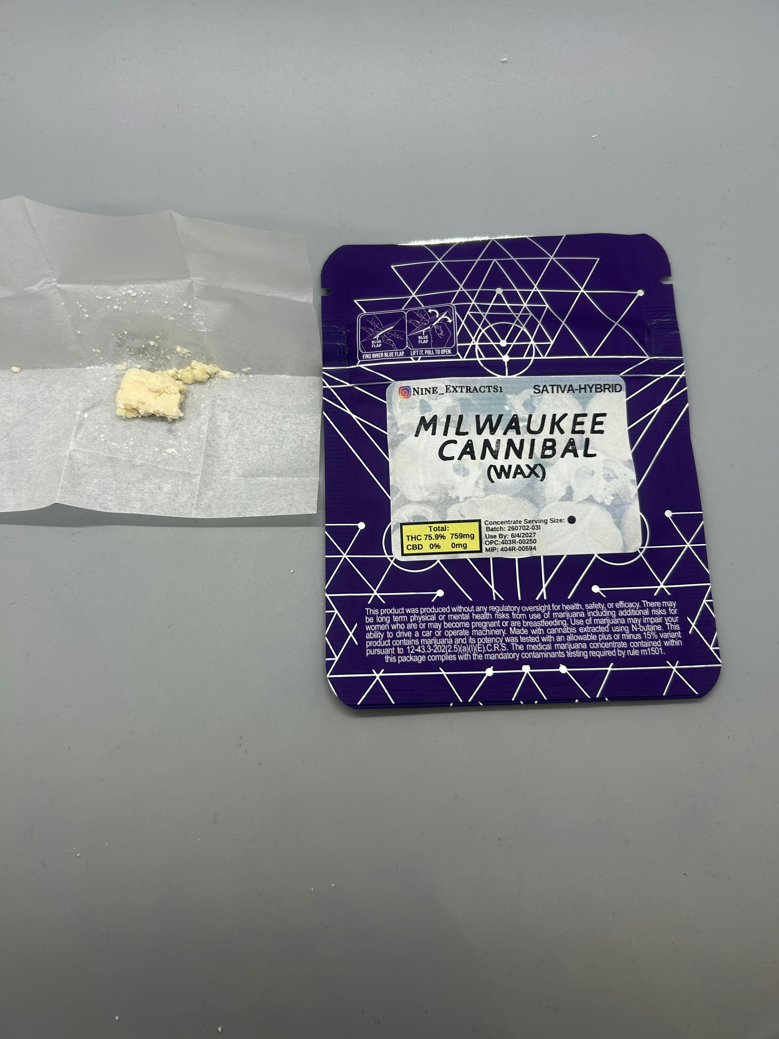 Nine Extracts 1g Wax | Milwaukee Cannibal