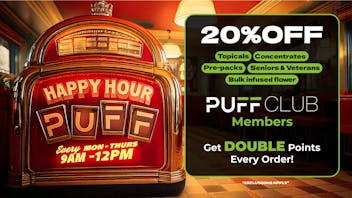 PUFF New Buffalo - RECREATION 21+ -NOW OPEN! 🎉HAPPY HOUR 9AM-12PM, 20% OFF!!!