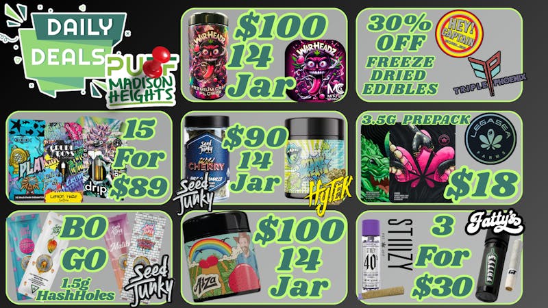 PUFF Madison Heights Delivery - Recreational 🗺️BEST DEALS AROUND📍