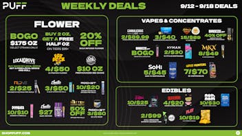 PUFF Sturgis - RECREATIONAL 21+ WEEKLY SPECIAL DEALS! 🔥🎆