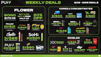 PUFF Traverse City - RECREATIONAL 21+ WEEKLY DEALS!!!!!!