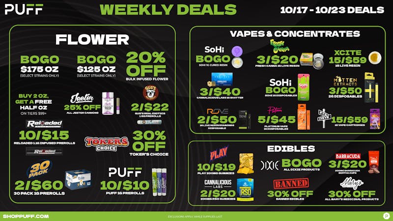 PUFF Hamtramck - RECREATIONAL 21+ Puff Weekly Deals🔥🔥
