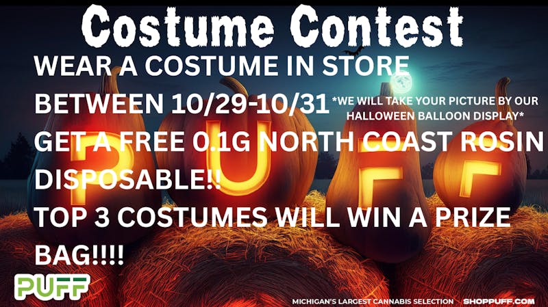 PUFF Traverse City - RECREATIONAL 21+ Costume Contest!!!!