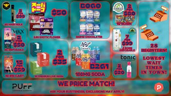 PUFF Monroe - RECREATIONAL 21+ NOW OPEN! !DEALS FOR EVERYBODY!