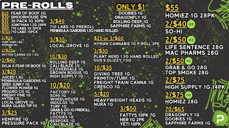PUFF New Buffalo - RECREATION 21+ -NOW OPEN! BEST PREROLL DEALS AROUND💨