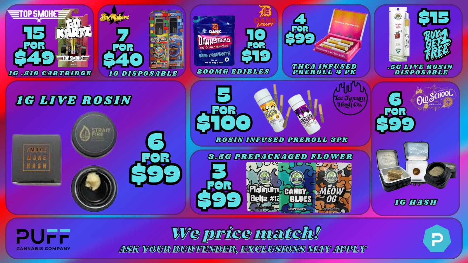 PUFF Monroe - RECREATIONAL 21+ NOW OPEN! 🔥 Pufftastic Deals 🔥