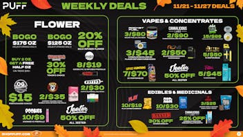 PUFF Kalamazoo - RECREATIONAL 21+ 😮‍💨😶‍🌫️Puff Kalamazoo 11/21-11/27😶‍🌫️😮‍💨