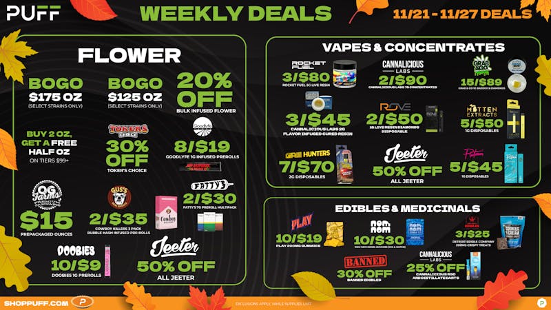 PUFF Monroe - RECREATIONAL 21+ NOW OPEN! *!Weekly Deals!*