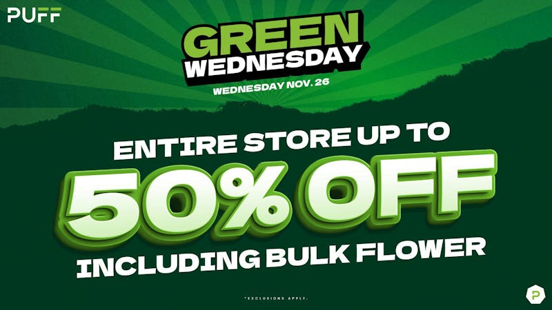PUFF Traverse City - RECREATIONAL 21+ GREEN WEDNESDAY DEALS!!!!