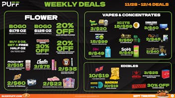PUFF Sturgis - RECREATIONAL 21+ WEEKLY SPECIAL DEALS! 🔥🎆