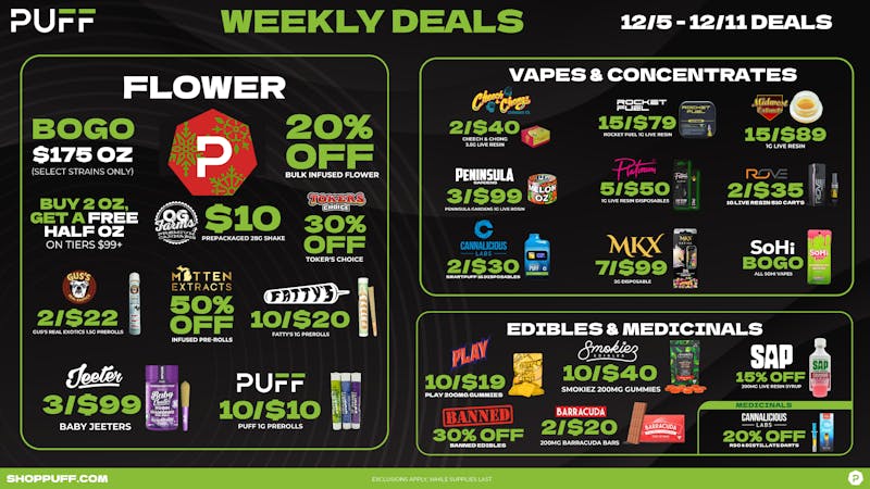 PUFF Center Line - OPEN NOW 🎄🎅🏻🎁❄️🛷☃️Merry Holiday Savings☃️🛷❄️🎁🎅🏻🎄