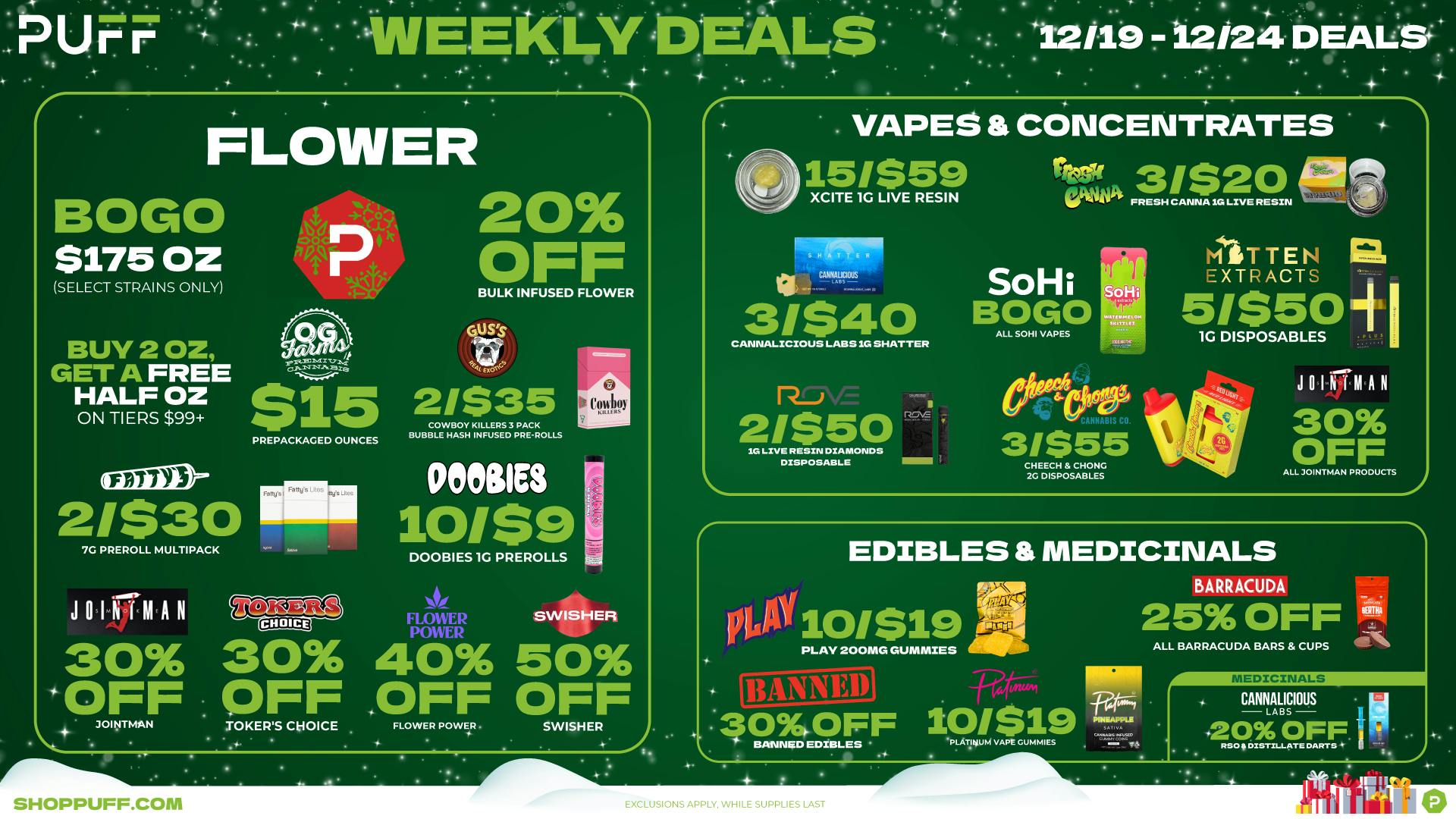 PUFF Center Line - OPEN NOW 🎄🎅🏻🎁❄️🛷☃️HO HO Holiday Savings☃️🛷❄️🎁🎅🏻🎄