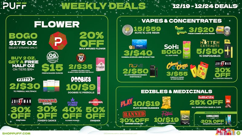 PUFF Center Line - OPEN NOW 🎄🎅🏻🎁❄️🛷☃️HO HO Holiday Savings☃️🛷❄️🎁🎅🏻🎄