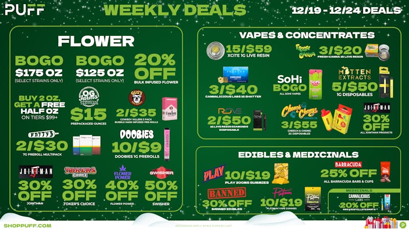 PUFF Madison Heights - Recreational 21+ 😁😁WEEKLY DEALS😁😁