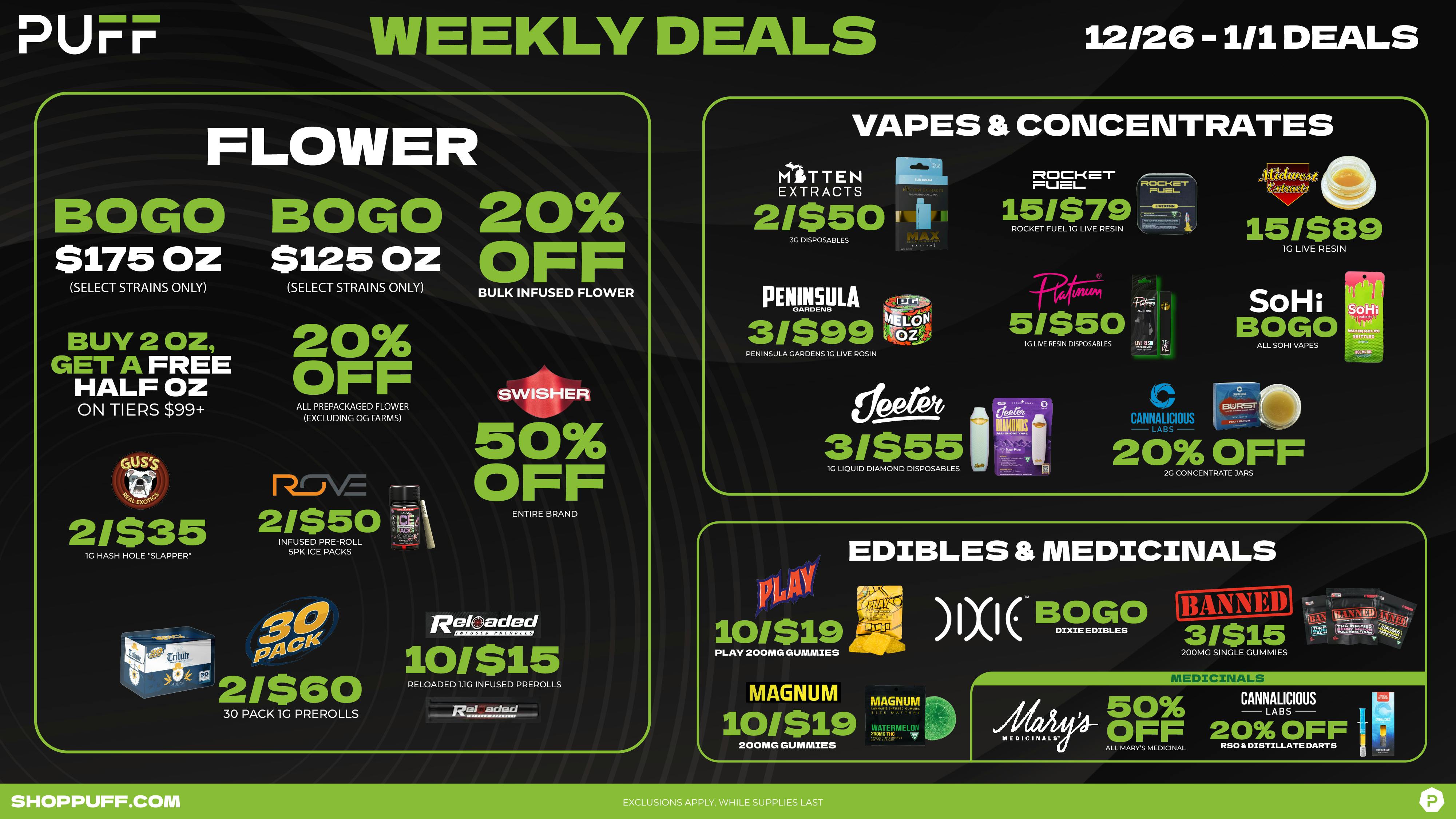 PUFF New Buffalo - RECREATION 21+ -NOW OPEN! 💥WEEKLY DEALS💥