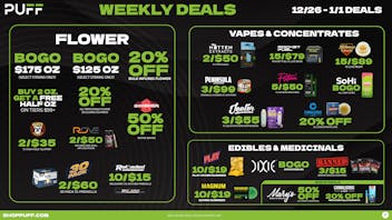 PUFF Oscoda - RECREATIONAL 21+ Oscoda Puff Weekly Deals