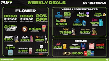 PUFF Oscoda - RECREATIONAL 21+ Oscoda Puff Weekly Deals