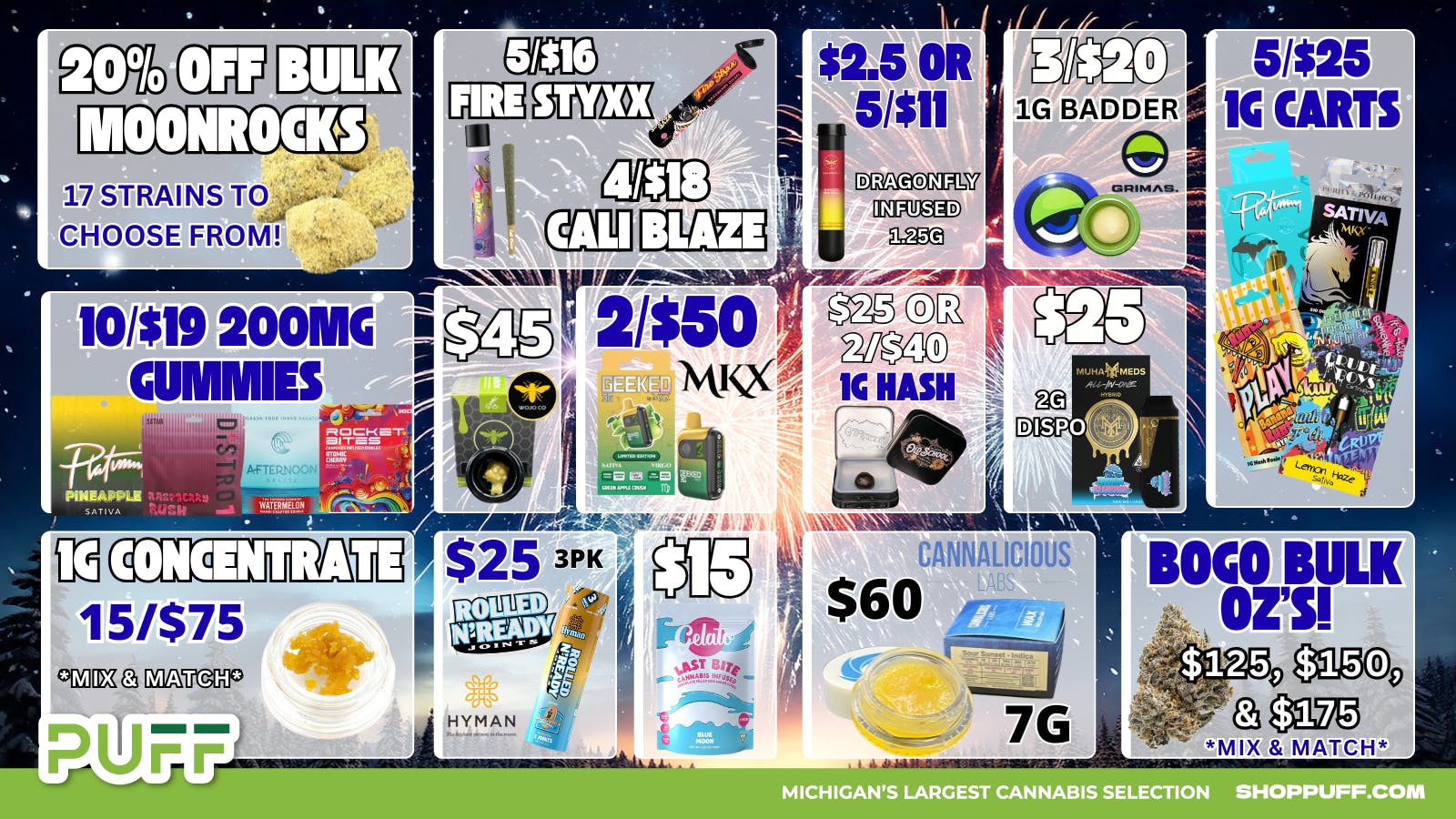 PUFF Bay City - RECREATIONAL 21+ 💨PUFF 2026 DEALS❄️