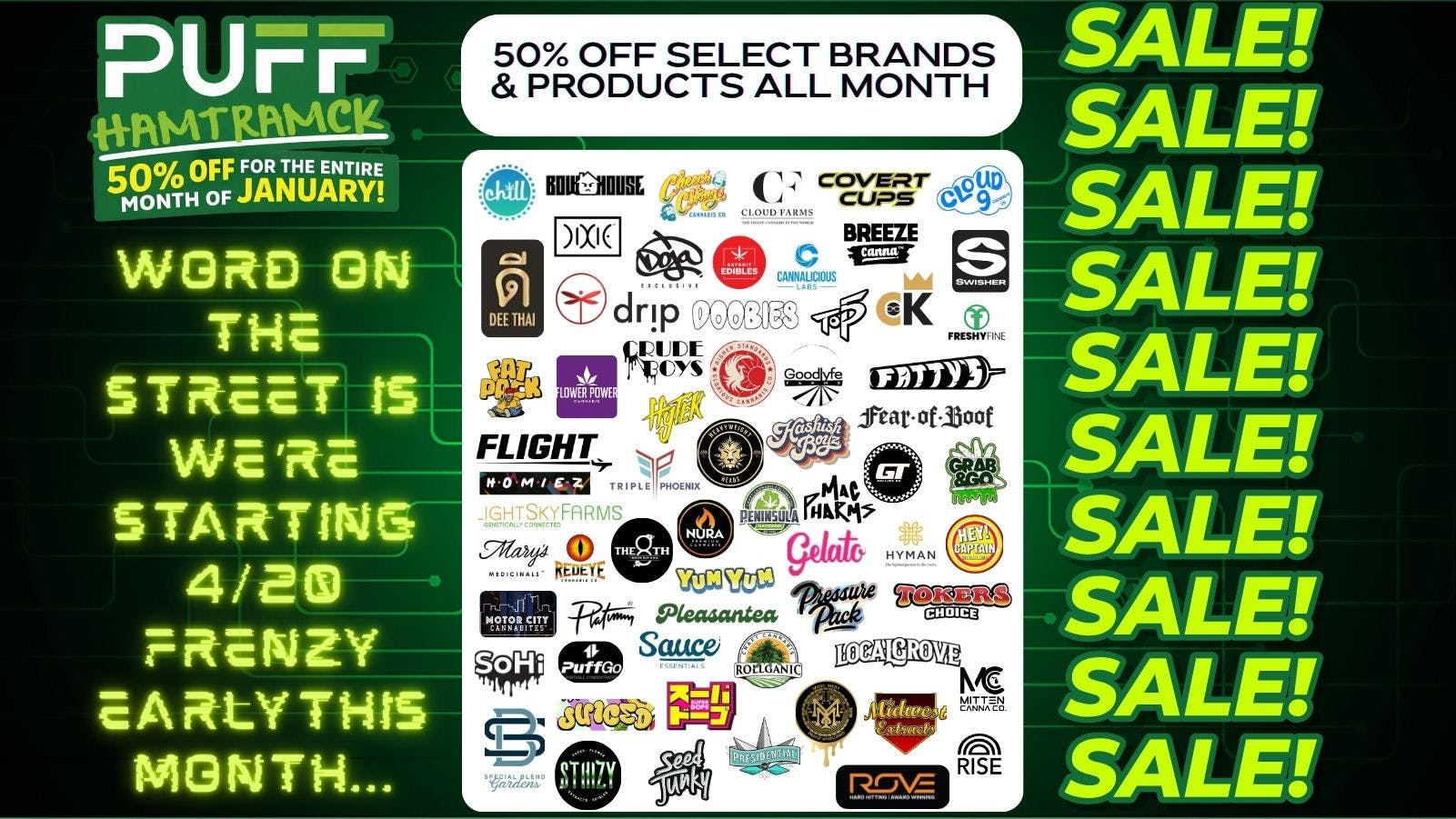 PUFF Hamtramck - RECREATIONAL 21+ 🔥WE'RE CELEBRATING 4/20 EARLY @ PUFF🔥