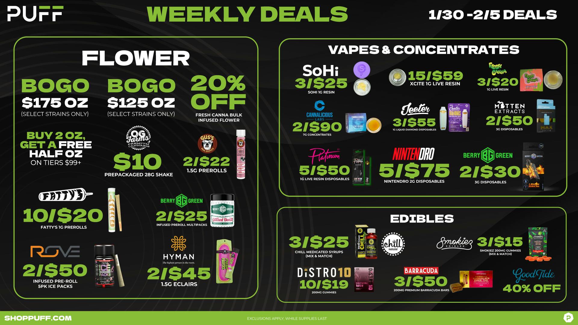 PUFF Bay City - RECREATIONAL 21+ 🔥Weekly Deals🔥