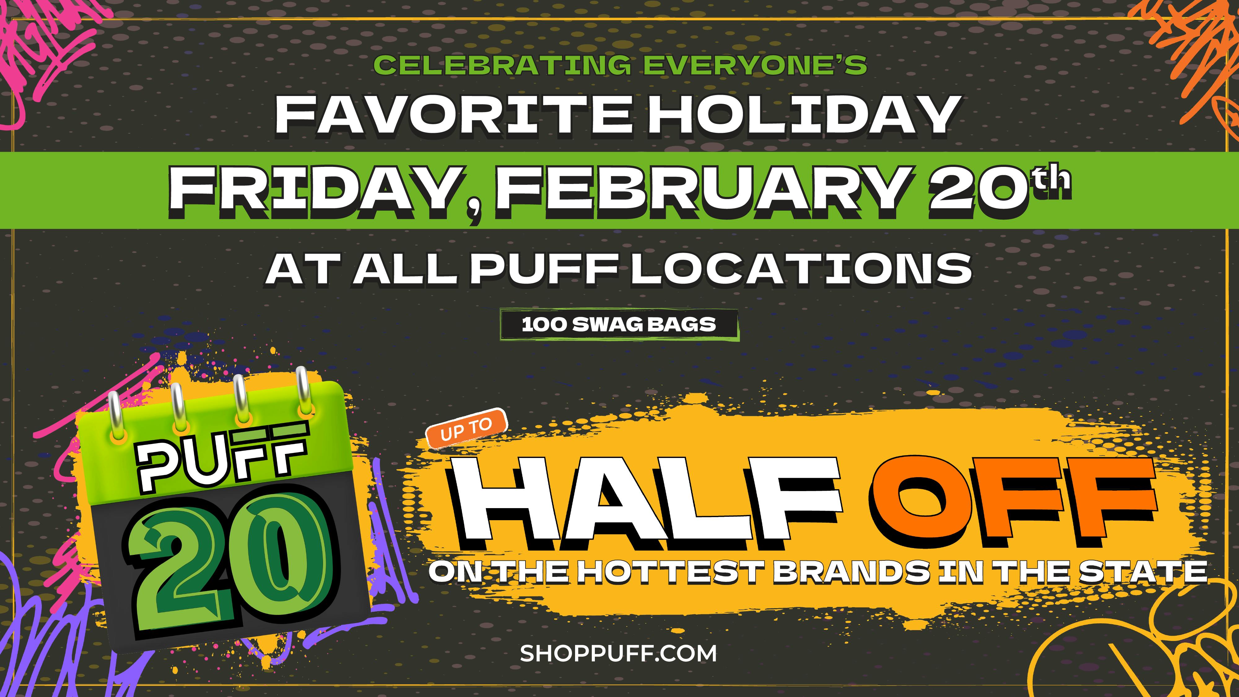 PUFF Traverse City - RECREATIONAL 21+ PUFF20 FRENZY!!!!!