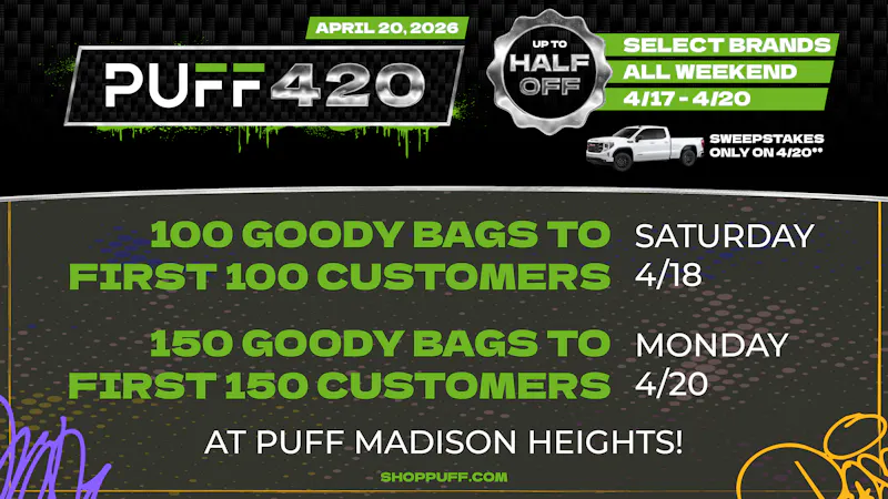 PUFF Madison Heights - Recreational 21+ 420 GOODIE BAGS