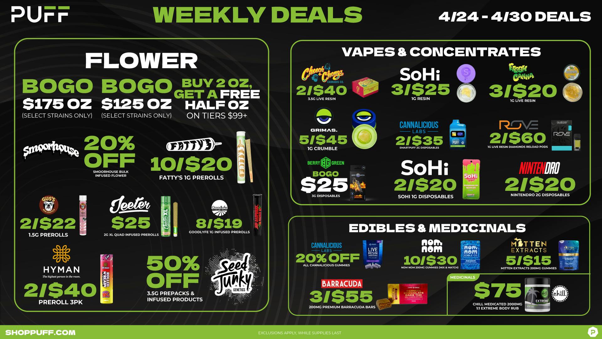 PUFF Sturgis - RECREATIONAL 21+ 🔥🔥PUFF'S WEEKLY DEALS🔥🔥