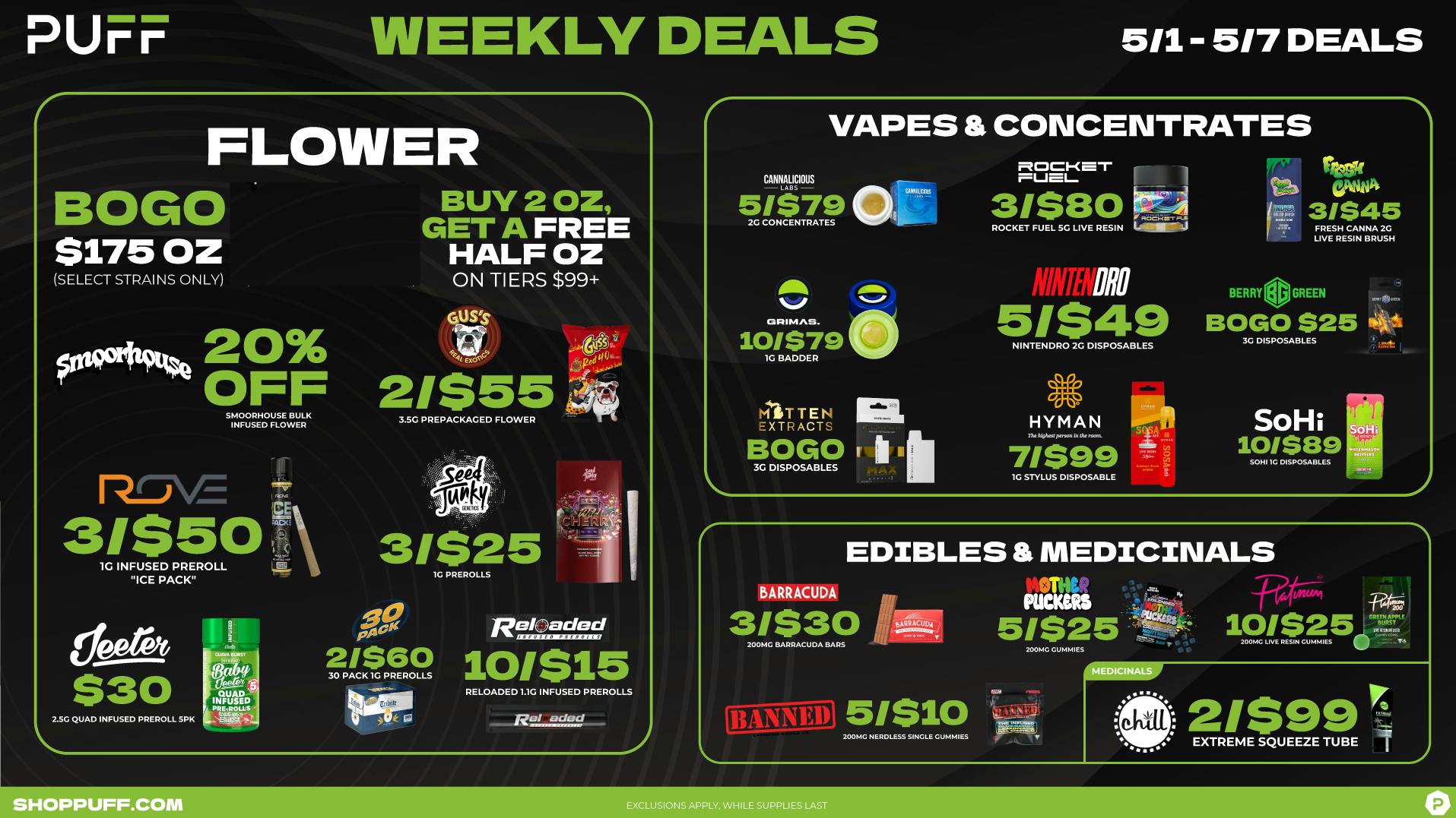 PUFF Bay City - RECREATIONAL 21+ 🔥🔥PUFF'S WEEKLY DEALS🔥🔥