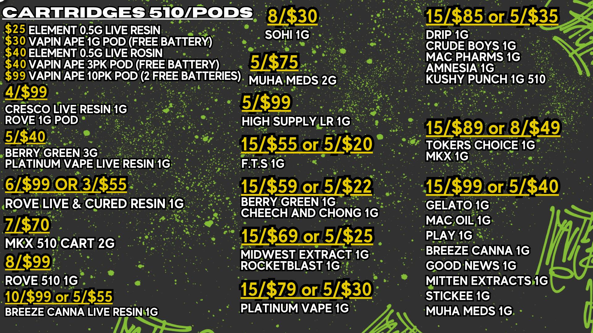 PUFF New Buffalo - RECREATION 21+ -NOW OPEN! 510 CARTRIDGE SALE, LOWEST AROUND!
