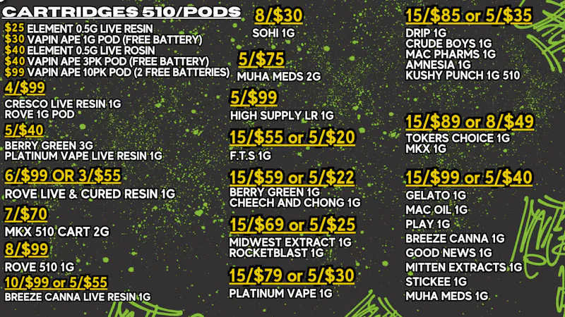PUFF New Buffalo - RECREATION 21+ -NOW OPEN! 510 CARTRIDGE SALE, LOWEST AROUND!