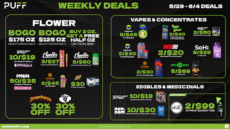 PUFF New Buffalo - RECREATION 21+ -NOW OPEN! ❤️ !WEEKLY DEALS! ❤️