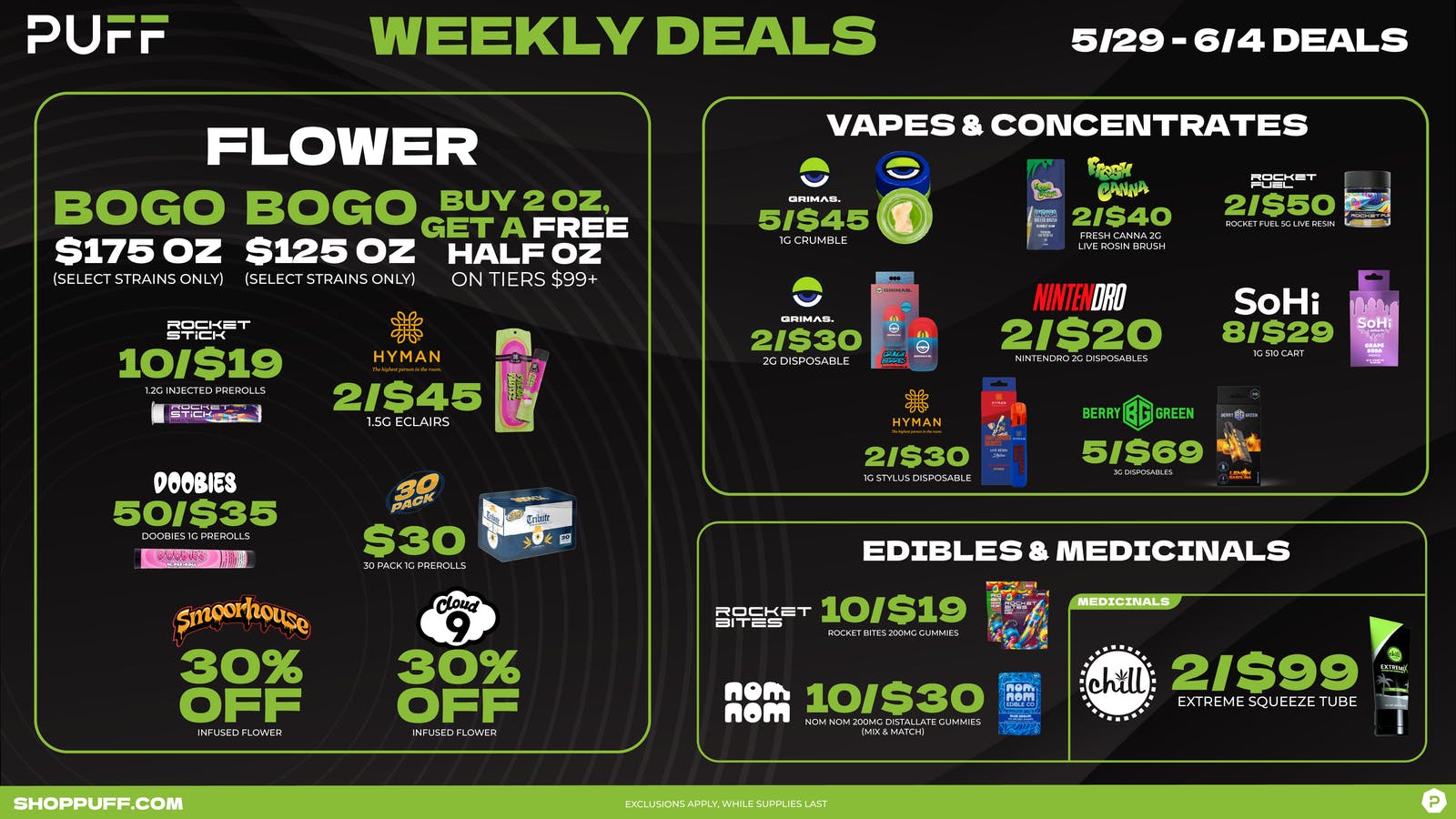 PUFF New Buffalo - RECREATION 21+ -NOW OPEN! ❤️ !WEEKLY DEALS! ❤️