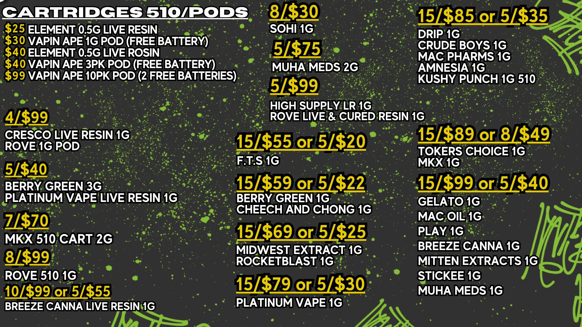 PUFF New Buffalo - RECREATION 21+ -NOW OPEN! 510 CARTRIDGE SALE, LOWEST AROUND!