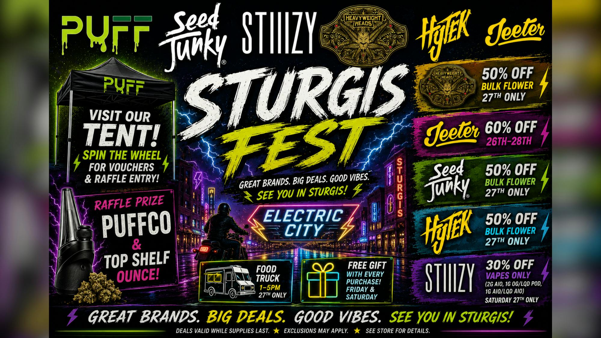 PUFF Sturgis - RECREATIONAL 21+ ⚡⚡⚡Puff Sturgis Festival ⚡⚡⚡