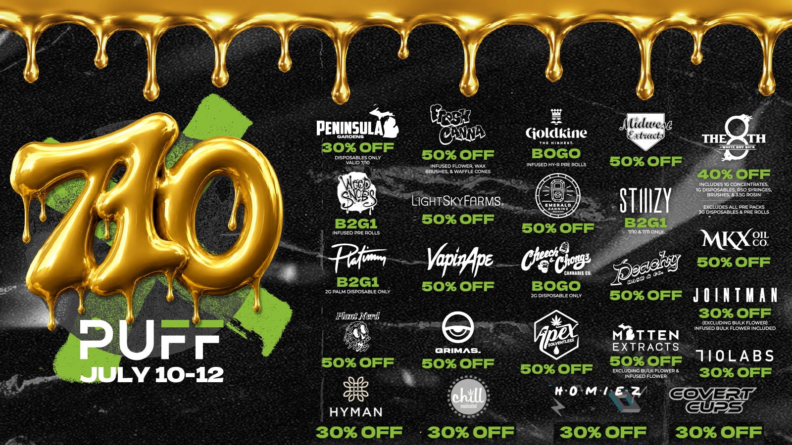 PUFF Traverse City - RECREATIONAL 21+ 🟡🔥PUFF'S 710 SPECIALS🔥🟡
