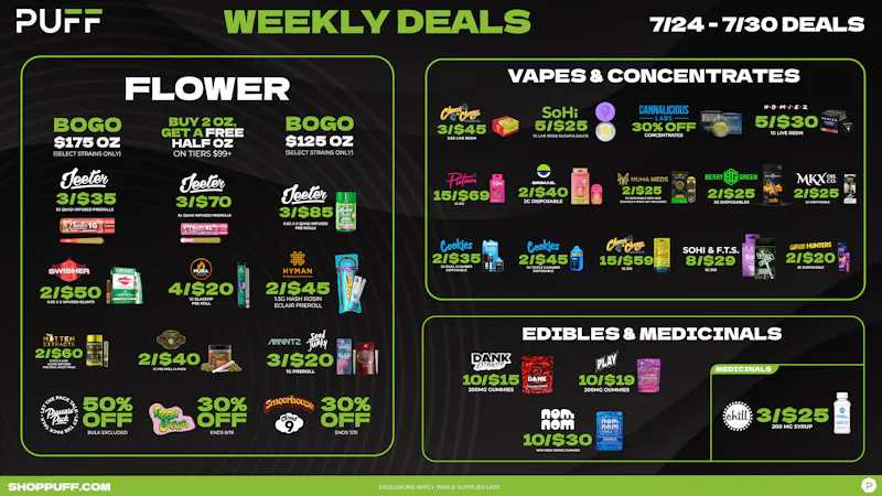 PUFF Kalamazoo - RECREATIONAL 21+ 💨😶‍🌫️Puff Kalamazoo 7/24-7/30😶‍🌫️💨